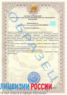 Образец сертификата соответствия (приложение) Советский Сертификат ISO 27001
